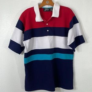 Sportclub red white and blue polo shirt